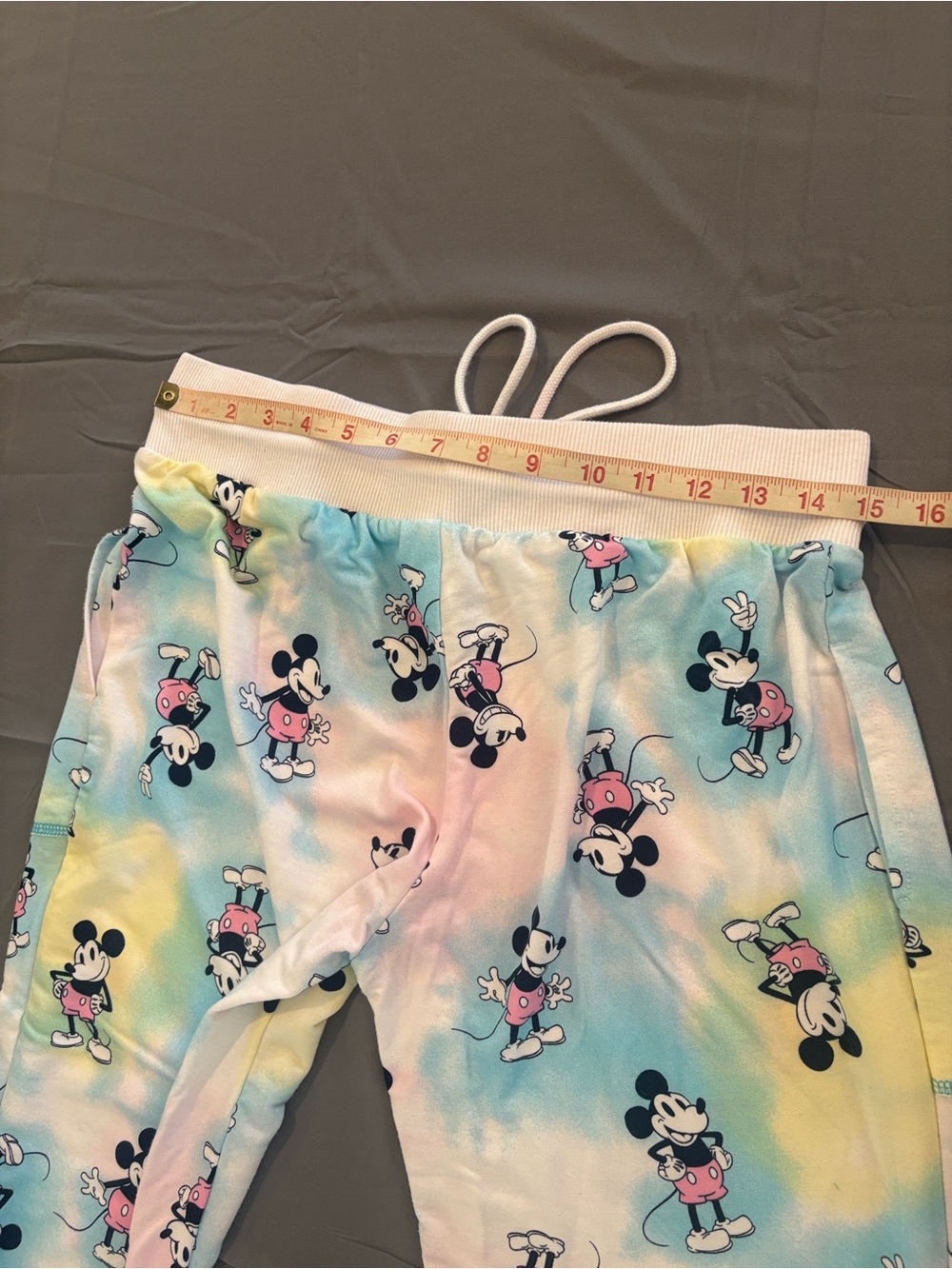 /Disney Pastel Tie-Dye Mickey Mouse Pajama Pants in Pink, Blue,Yellow Sz S 4/6 - Picture 6 of 7